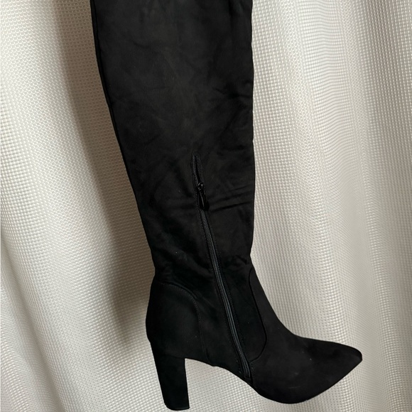 Black Thigh High Over The Knee Faux Fur Boots (size 11) - Picture 8 of 12